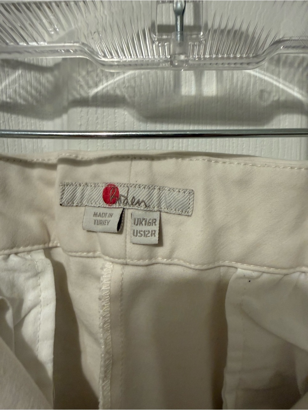Boden Cream Tailored Crop Trousers - Picture 4 of 4